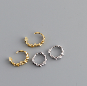 ROXI - Aros de Plata de Ley 925 con Diseño Clásico y Simple, con Patrón de Cadena, para Mujer - Product Image 3