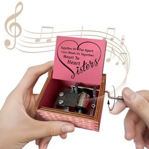Nuovo produttore di 47 stili sei il mio sole carosello musicale fatto a mano manovella in legno Vintage music box ornamenti giocattolo personalizzati - Product Image 6
