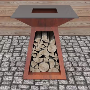Barbecue moderne haut de gamme en acier Corten pour la cuisine en plein air et les fêtes - Product Image 6