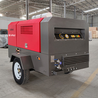 Compresseur d'air portable diesel à vis pour carrière 750CFM 900CFM pour le forage de trous de dynamitage et la découpe de pierre