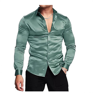Chemise à manches longues pour homme, nouvelle collection automne-hiver, couleur unie, vêtement de détente ample et confortable, - Product Image 3