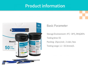Que Thử Glucose Máu Không Mã Hóa Tiểu Đường Que Thử <span class=keywords><strong>Glucometer</strong></span> Kiểm Tra Nhanh - Product Image 6