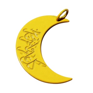 Custom Moon logo Engraving Metal Bracelet Tags Zinc Alloy Jewelry <strong>Charm</strong> Pendants for Women <strong>Bangle</strong> - Product Image 1