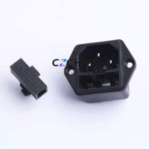 S-03F-11-4 AC Power Connector Connector IEC 320-C14 1 3 Panel Mount - Product Image 1