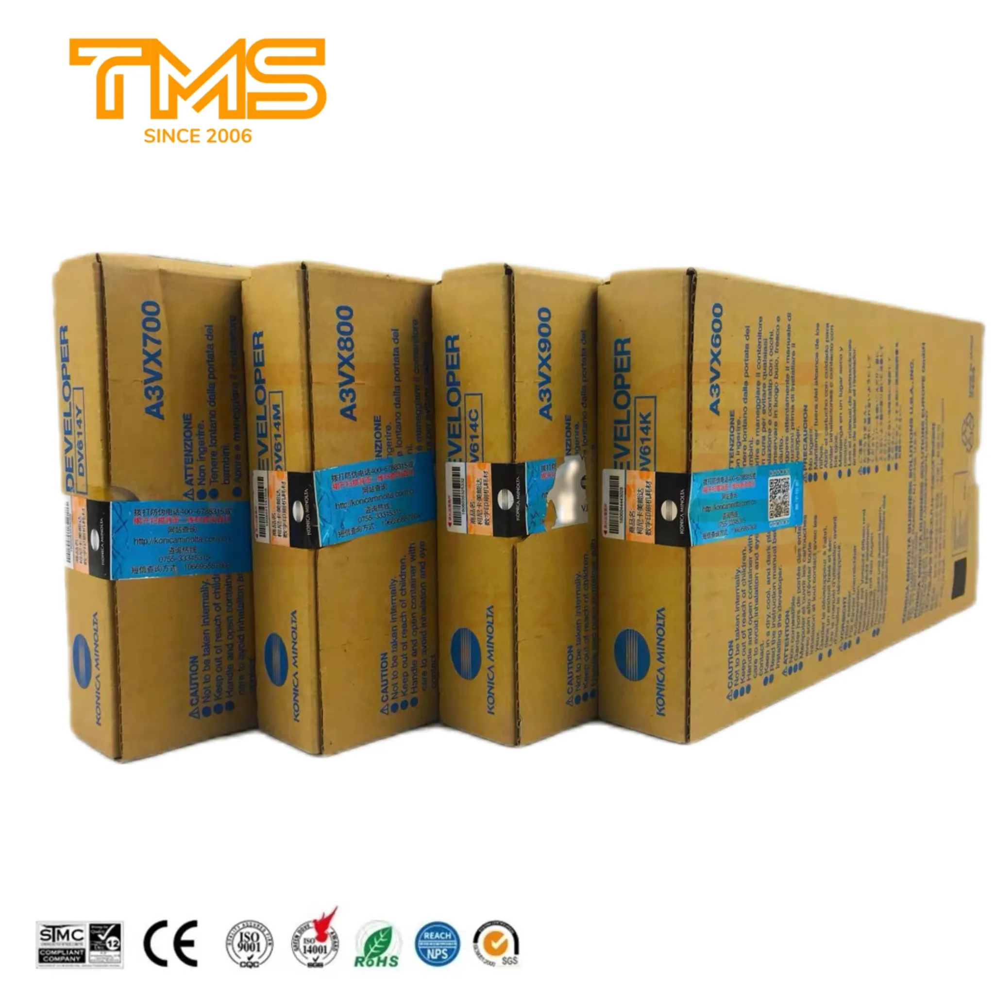 DV614 Konica Minolta C1600 C2060 C3070 C4070 C4080 Pengembang Asli Asli Toner Cartridge TN619