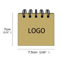 Bloc-notes adhésifs colorés en spirale de format poche avec impression de logo personnalisé, mini blocs-notes en papier kraft pour la promotion éducative
