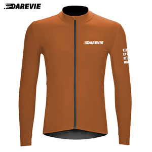 Maillot de cyclisme d'hiver Darevie pour <span class=keywords><strong>homme</strong></span>, vêtements de vélo en polaire thermique, vêtements de sport <span class=keywords><strong>VTT</strong></span>, hauts à manches longues chauds, <span class=keywords><strong>veste</strong></span> de vélo de route - Product Image 4