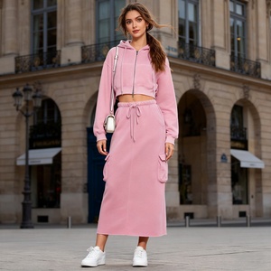 TKAN482D Sweat à capuche zippé en coton 100% lourd, à manches longues, à impression sérigraphique, personnalisé avec logo, vente en gros pour femmes - Product Image 1