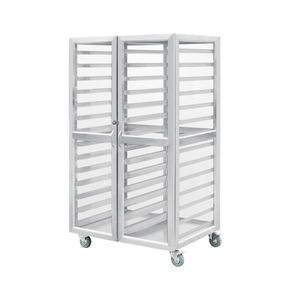 Chariots à gâteaux en acier inoxydable 304 multicouches avec design ventilé en bois massif pour l'affichage et le transport de boulangerie - Product Image 2