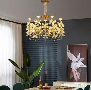 Lustre en cristal de guirlande de papillons moderne nordique de luxe design de maison de chambre romantique - Product Image 2