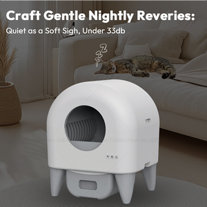 Elecpet 2025 AI akıllı otomatik kendini temizleme robotik kedi kum kabı Wifi uzaktan App kontrolü ile düşük gürültü koku geçirmez kedi için - Product Image 6