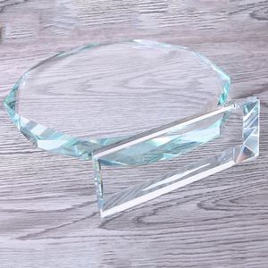 Custom Quality 3d Engrave Round Blank Glass K9 Crystal <b>Trophy</b> Award <b>Plaque</b> <b>Trophy</b> - Product Image 5