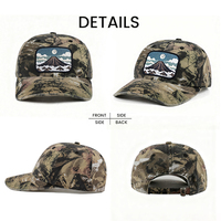 Nouvelle mode 2025 – Casquette de baseball unisexe en coton à 6 panneaux avec broderie 3D personnalisée, écusson tissé et visière incurvée – Casquettes de baseball camouflage