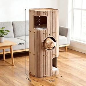 Casa para Gatos de Múltiples Niveles con Torre de Escalada, Casa para Gatos de Fieltro Resistente a los Arañazos para Varios Gatos - Product Image 4