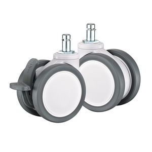 2 "2,5" 3 "4" 5 "Medical Castor Wheels <span class=keywords><strong>PU</strong></span> Twin Kleine Medical <span class=keywords><strong>Caster</strong></span> Wheels Krankenhaus Medical Casters TPR Medical Equipment <span class=keywords><strong>Caster</strong></span> - Product Image 5