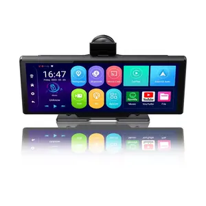 Tragbarer 10,26 ''1080P Auto kamera Touchscreen Dash Cam Rückfahr aufzeichnung DVR GPS DVD-Player mit Carplay 4G ADAS FM G-Sensor