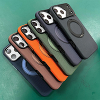 Étui de protection en tissu technique fait main et cousu à la machine avec support à charnière à 360 degrés pour téléphone portable