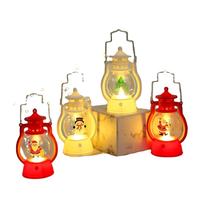 Lampe à huile portable de Noël, petite lanterne lumineuse, décoration de Noël, jouets lumineux, cadeau pour enfants de maternelle
