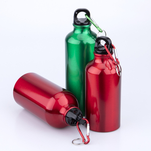 Bouteille d'eau en aluminium à paroi simple Olerd avec logo personnalisé, revêtement en poudre, pour le sport en plein air, avec couvercle DIY et mousqueton d'alpinisme - Product Image 3