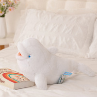 Vente flash : Jouets en peluche d'animaux marins, orca, béluga, phoque, requin, dauphin, animaux en peluche pour câliner et oreillers pour machines à griffes