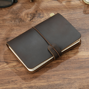 Vintage A7 Leather Notebook Binder Hardcover Loose Leaf <b>Journal</b> Planner Sketchbook for Drawing and Daily <b>Writing</b> - Product Image 5