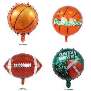 ลูกโป่งฟอยล์บาสเก็ตบอลฟุตบอลทรงกลมขนาด18นิ้วสำหรับตกแต่งงานปาร์ตี้เวิลด์คัพ - Product Image 1
