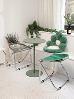 Table de salle à manger ronde moderne de luxe écologique à pieds hauts pour hôtels, salons de thé et usage commercial