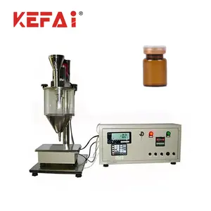 KEFAI 1g 5g 10g Semi Auto Auger Vial Powder Filling Machinery For Small Business Opportunities