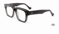 Monture optique carrée en acétate épais de haute qualité 2026, style vintage, design italien