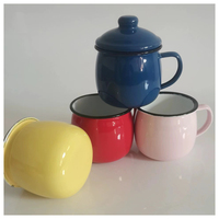 Tasse en métal émaillée à sublimation personnalisée tasse à eau de camping gros ventre tasse à café 500ml avec impression par sublimation vente en gros
