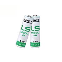 Cellule cylindrique SAFT 2.6Ah 9.36Wh 3.7V au lithium-thionyle chlorure (Li-SOCl2) LS14500 haute densité énergétique pour encodeurs de compteurs