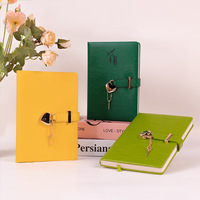 Cuaderno de Cuero PU con Cierre en Forma de Corazón, 100 Hojas A5, Tapa Dura, Encuadernación Cosida, Diario con Llave, Regalo, Diario de Viaje