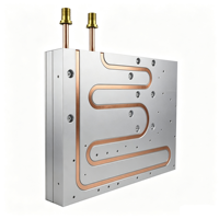 Plaque froide liquide en aluminium avec tube en cuivre intégré pour refroidissement par eau, dissipateur thermique pour onduleur IGBT et batterie de véhicule électrique