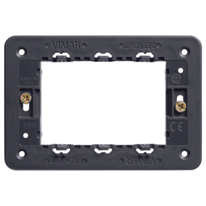 Cornice per interruttore a parete Vimar Eikon Evo 21613 Made in Italy, piastra di montaggio in plastica nera - Product Image 1