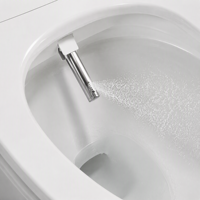 WC intelligent à nettoyage automatique avec bidet intégré, chasse d'eau automatique, siège chauffant et télécommande
