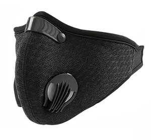 FSPG Wieder verwendbare Gesichts maske Wasch bare schwarze <span class=keywords><strong>Anti</strong></span>-Staub-Fahrrad maske mit Ventil luftfilter Unisex - Product Image 4