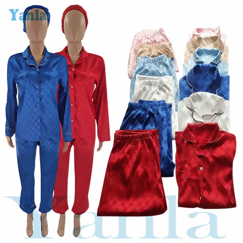 2023 autunno SleepWear Lady 2 pezzi Nightwear Nighty Home Clothes pigiama di seta Designer ispirato pigiama tuta da notte in raso per le donne