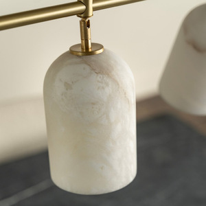 Modern Minimalist Marble Pendant <b>Light</b> 4 Head Gold Finish LED Chandelier For Bedroom Kitchen <b>Dining</b> Room - Product Image 2
