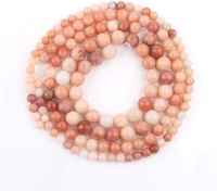 Perles de quartz Orange naturelle, vente en gros, pierres précieuses rondes, 15.5 pouces, pour la fabrication de bijoux, vente en gros