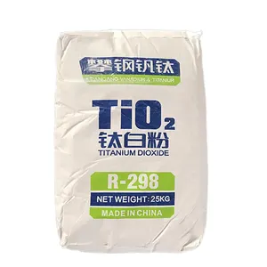 Bubuk titanium dioksida Harga kompetitif kemurnian tinggi kelas industri tio2 r298 untuk kelas cat rutil titanium dioksida
