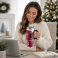 Gobelet isotherme en acier inoxydable de 40 oz, Cadeaux d'art chrétien, Ensemble de tasses créatives, Gobelet avec paille, Tasses personnalisées avec Coozie