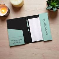 Portefeuille en cuir PU personnalisé de grande taille avec gravure au laser, couverture de bloc-notes personnalisée, journal personnalisé gravé
