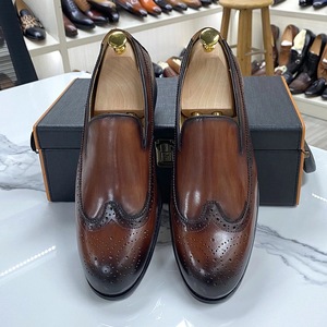 New Custom Business Office <strong>s</strong> <strong>Men</strong> Genuine Leather Brogue Oxford Luxury Dress <strong>s</strong> Monk Strap - Product Image 2