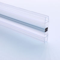 Joint d'étanchéité moderne et durable en PVC pour porte de douche en verre, bande d'étanchéité transparente pour porte