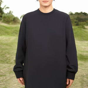 เสื้อสเวตเตอร์สีทึบของผู้ชายสไตล์มินิมอลดีไซน์หลากหลายและเรียบง่าย - Product Image 2