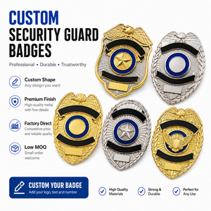 Insignia de Seguridad Metálica Personalizada de Alta Calidad para Guardias de Seguridad, Fabricante Mayorista - Product Image 2