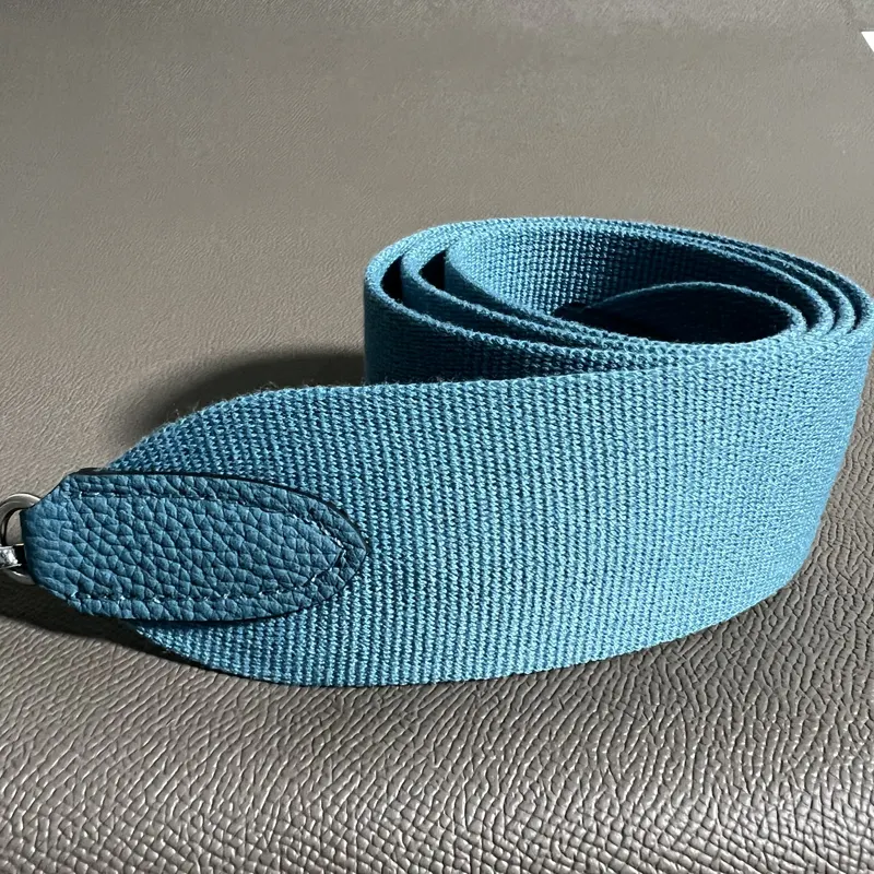 New 5Cm Rộng Bleu Jean Da Bò Thủ Công Chất Lượng Cao Vai Dây Đeo Thích Hợp Cho Kelly Túi