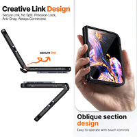 Étui intégral antichute pour Surface Duo avec protection de caméra à bords surélevés, anneau magnétique, transparent givré, pliable pour iPhone Duo Fold