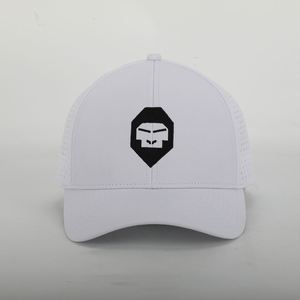 Gorra Deportiva Blanca de 6 Paneles Personalizada con Perforaciones Láser, Gorra de Béisbol Bordada Impermeable para Hombre - Product Image 2