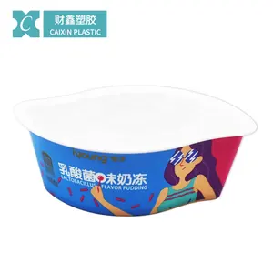 Oem ODM tùy chỉnh IML nhựa bánh cup cx024 70ml Ice Cream bao bì nhựa cốc sữa chua